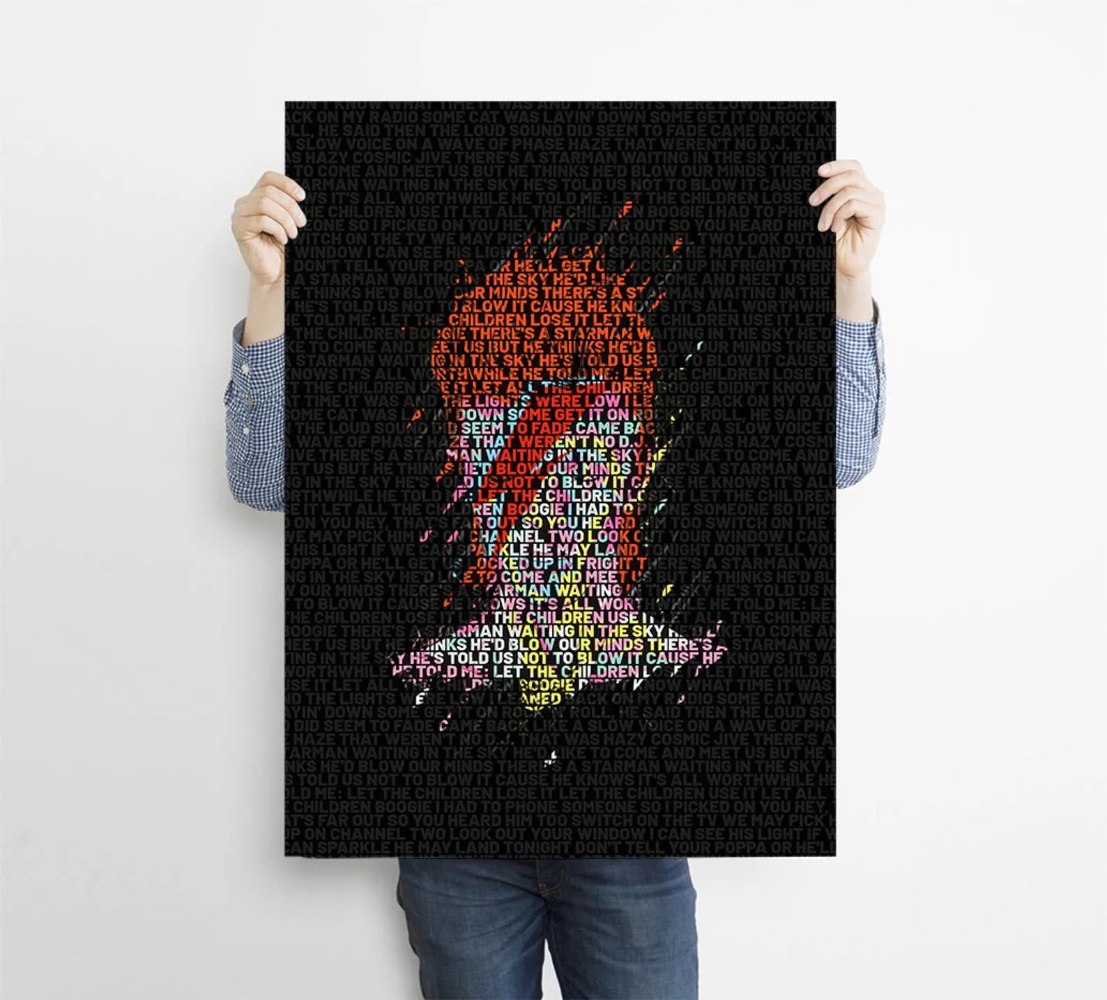 David Bowie Custom Printing, Home Decor, Wall Hanging, Custom Music Canvas, David Bowie Home Decor, Singer Canvas Rolls