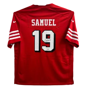 Deebo Samuel San Francisco 49ers Autographed Nike On Field Alternate Scarlet Jersey - Beckett COA