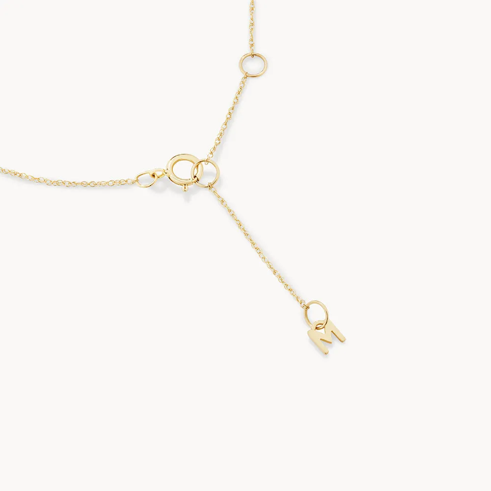 Diamond Letter H Necklace in 10k Gold