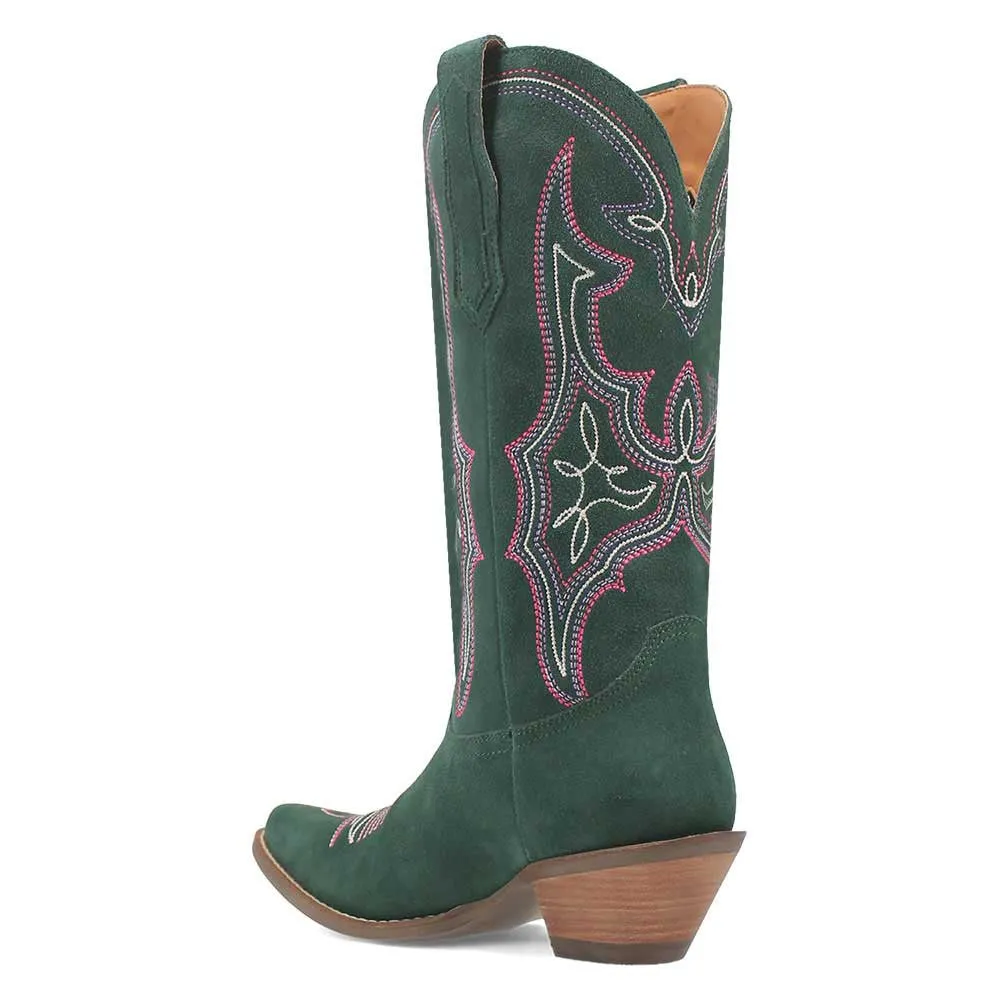 Dingo's Hot Sauce Green Snip Toe Suede Leather Boots