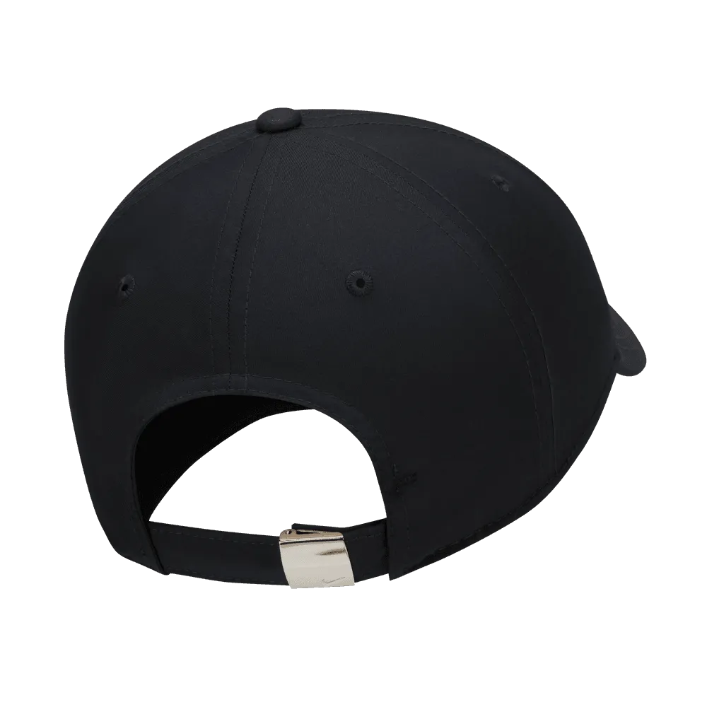 Dri-FIT Club Unstructured Metal Swoosh Cap 'Black/Metallic Silver'