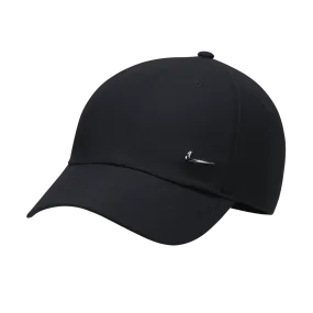 Dri-FIT Club Unstructured Metal Swoosh Cap 'Black/Metallic Silver'