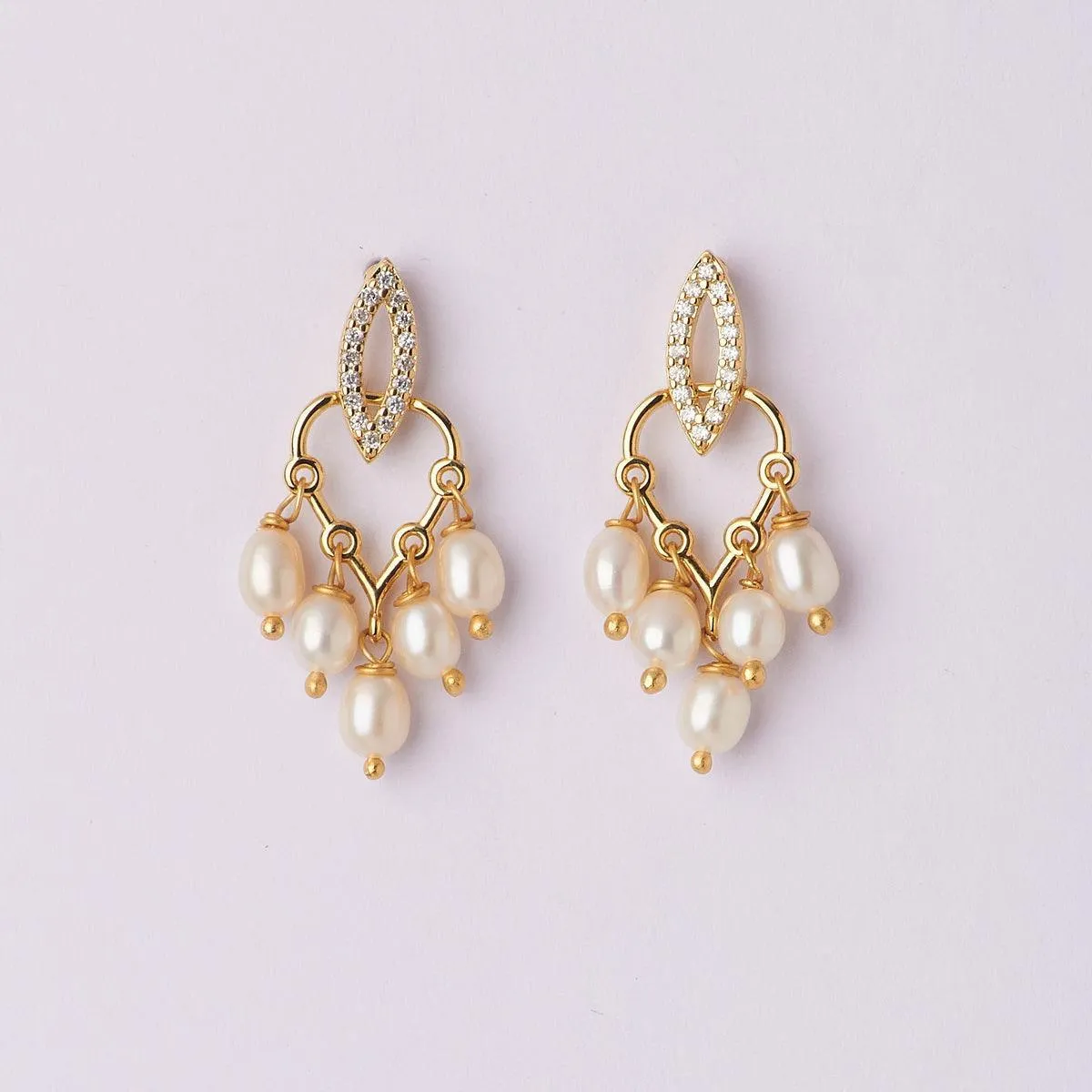 Ethnic Pearl Hanging Pearl Earring