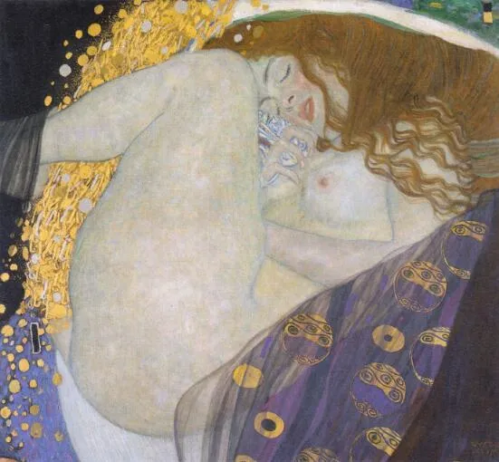 Famous Artists Gustav Klimt Wall Art Portrait Of Danae Fine Art Canvas Giclee Print Classic Painting Quintessential Symbol Of Divine Love