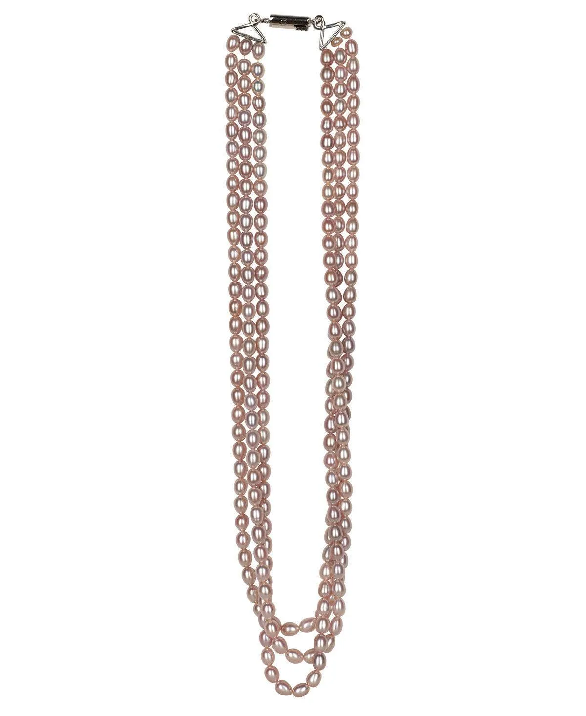 Fashionable Pink Pearl Necklace