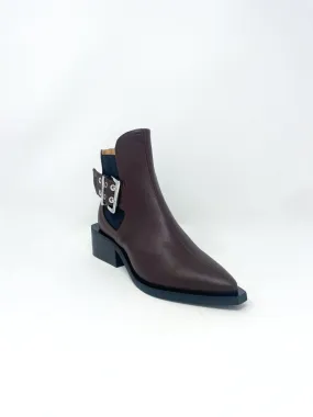 Feminine Buckle Chelsea Boot in Chocolate Fondant