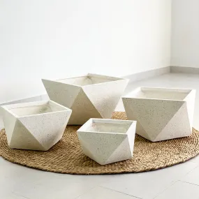 Geo Diamon Terrazo Fiber Clay Planter