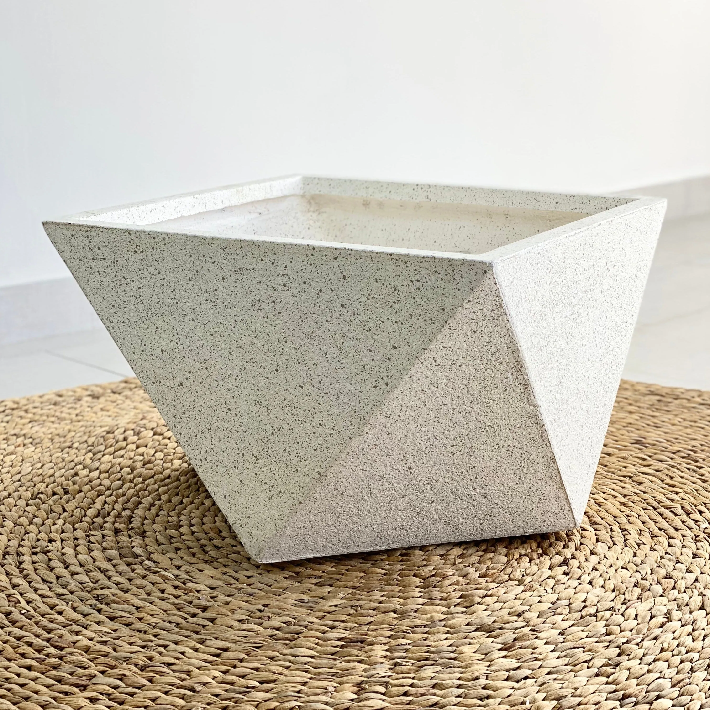 Geo Diamon Terrazo Fiber Clay Planter