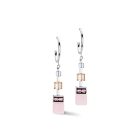 GeoCUBE® Precious Statement earrings silver-pastel