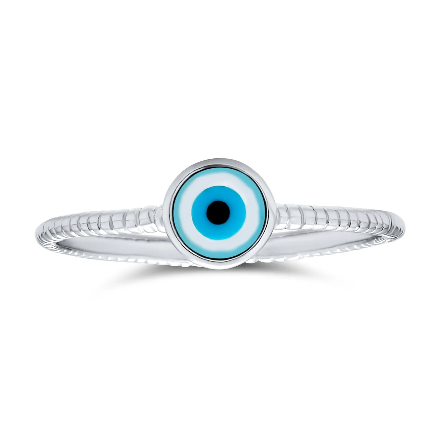 Gold Plated .925 Sterling Silver Midi Knuckle CZ Halo Evil Eye Ring