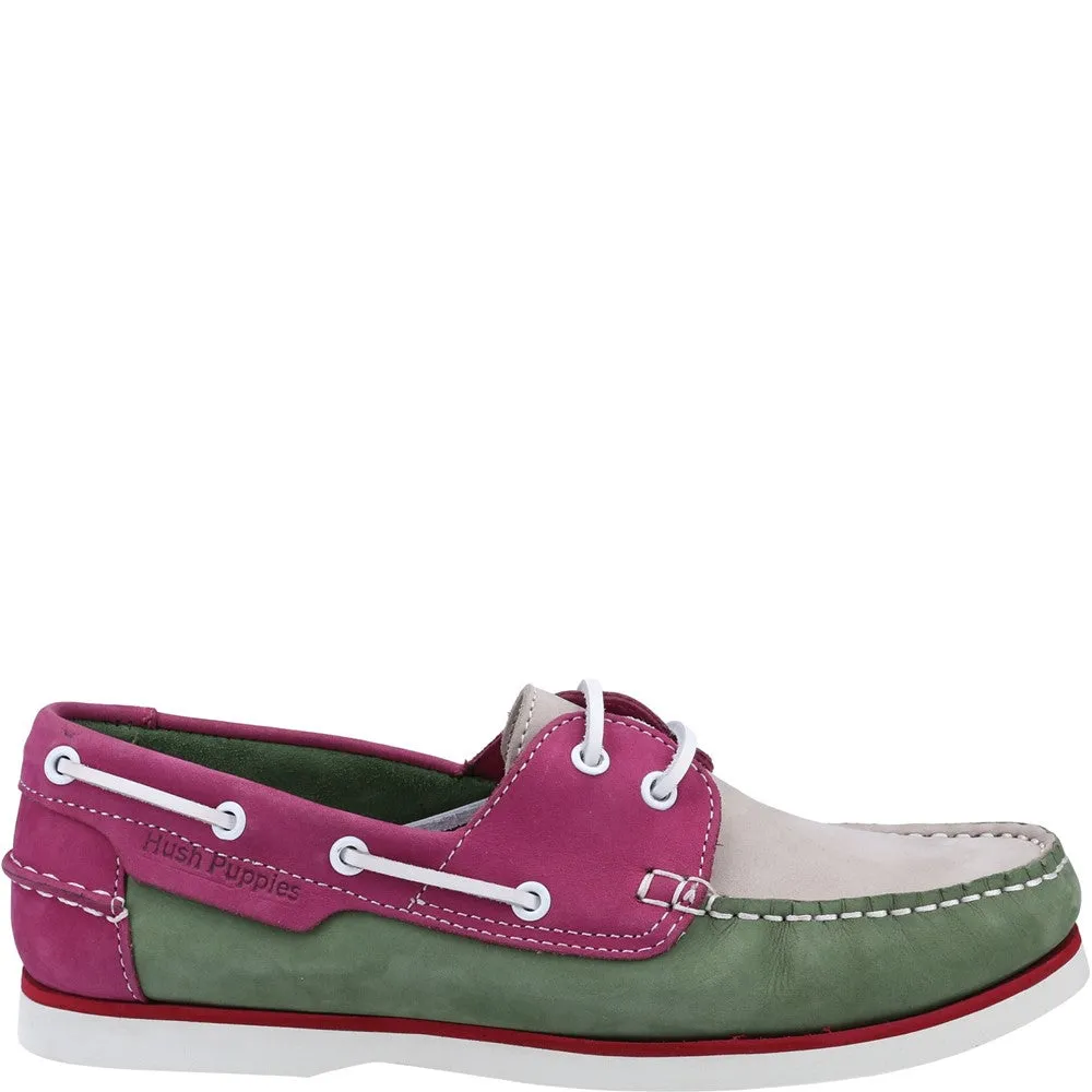 Green/Pink Hattie Boat Shoes