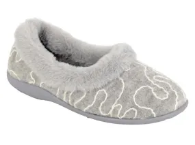 Grey Knitted Textile Slipper - Deeta