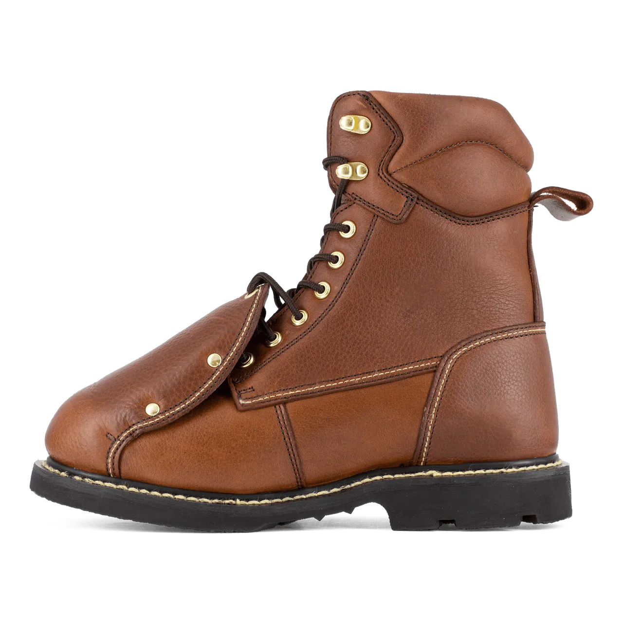 Groundbreaker Steel-Toe Ext Met guard 8 inch Work Boots Brown