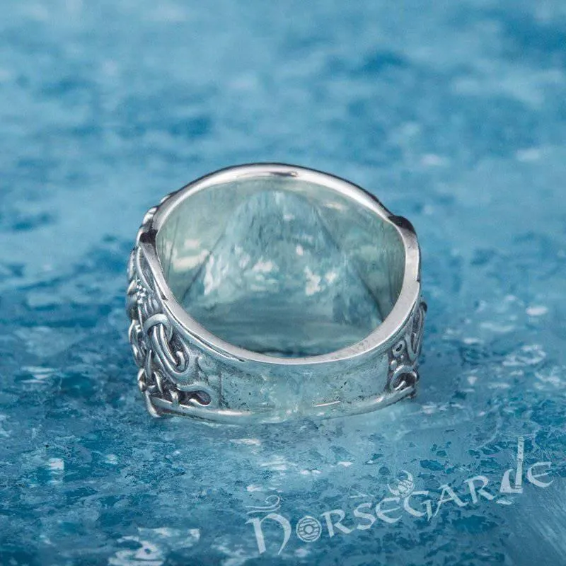 Handcrafted Drakkar Mammen Style Ring - Sterling Silver