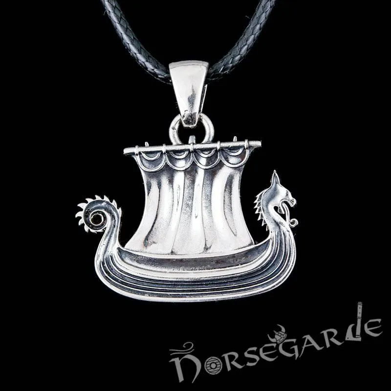 Handcrafted Viking Drakkar Pendant - Sterling Silver