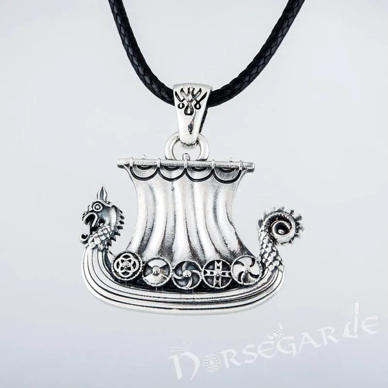 Handcrafted Viking Drakkar Pendant - Sterling Silver