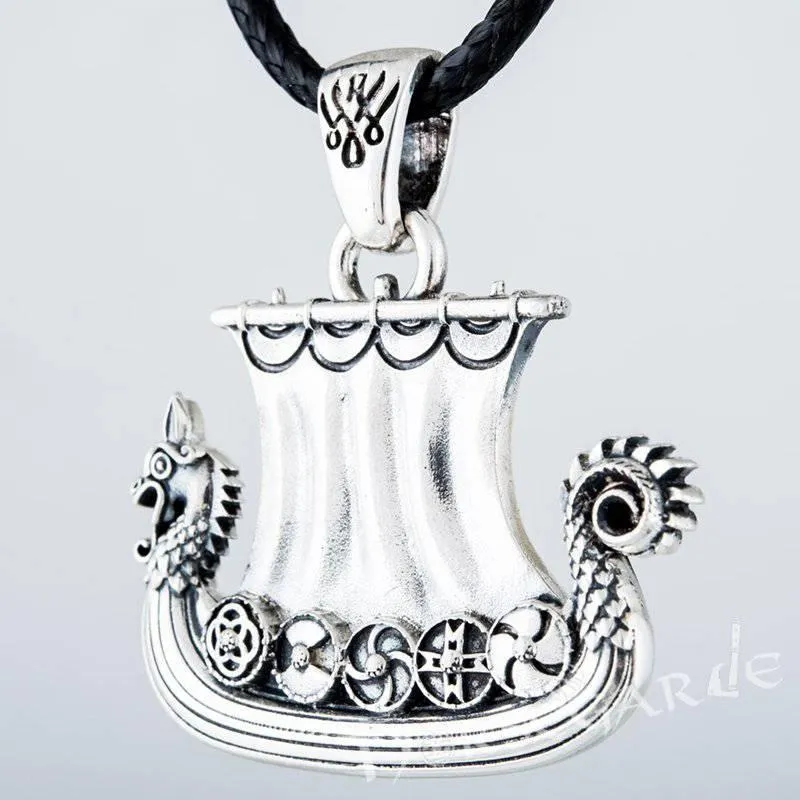 Handcrafted Viking Drakkar Pendant - Sterling Silver