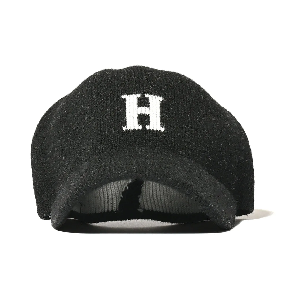 HOMEGAME - H LOGO KNIT Baseball Cap BLACK