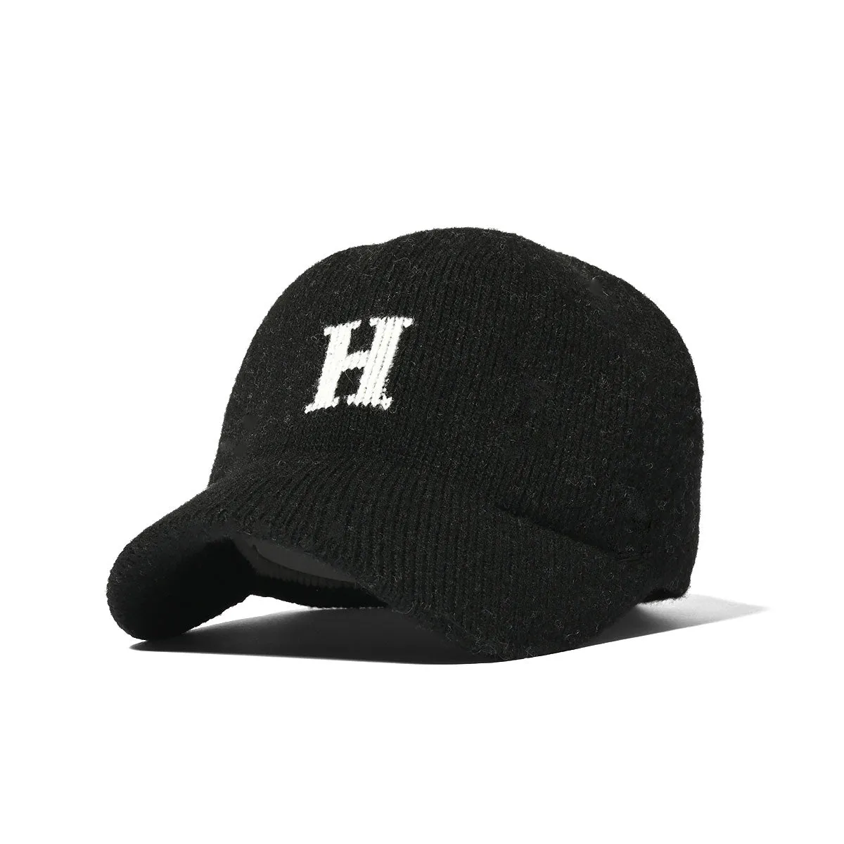 HOMEGAME - H LOGO KNIT Baseball Cap BLACK