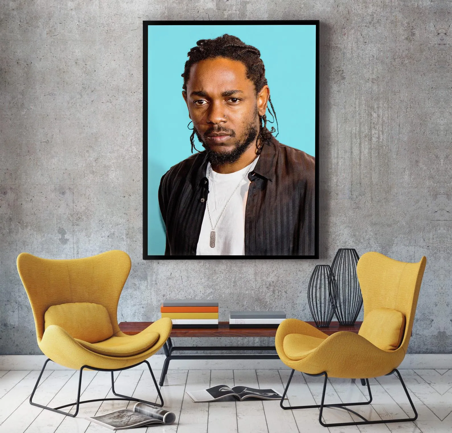 Kendrick Lamar Poster, Hip Hop Poster, Damn Home Decor, Music Poster, Rap Wall Art, Custom Poster, Canvas Poster, Rolled Canvas, Wall Art