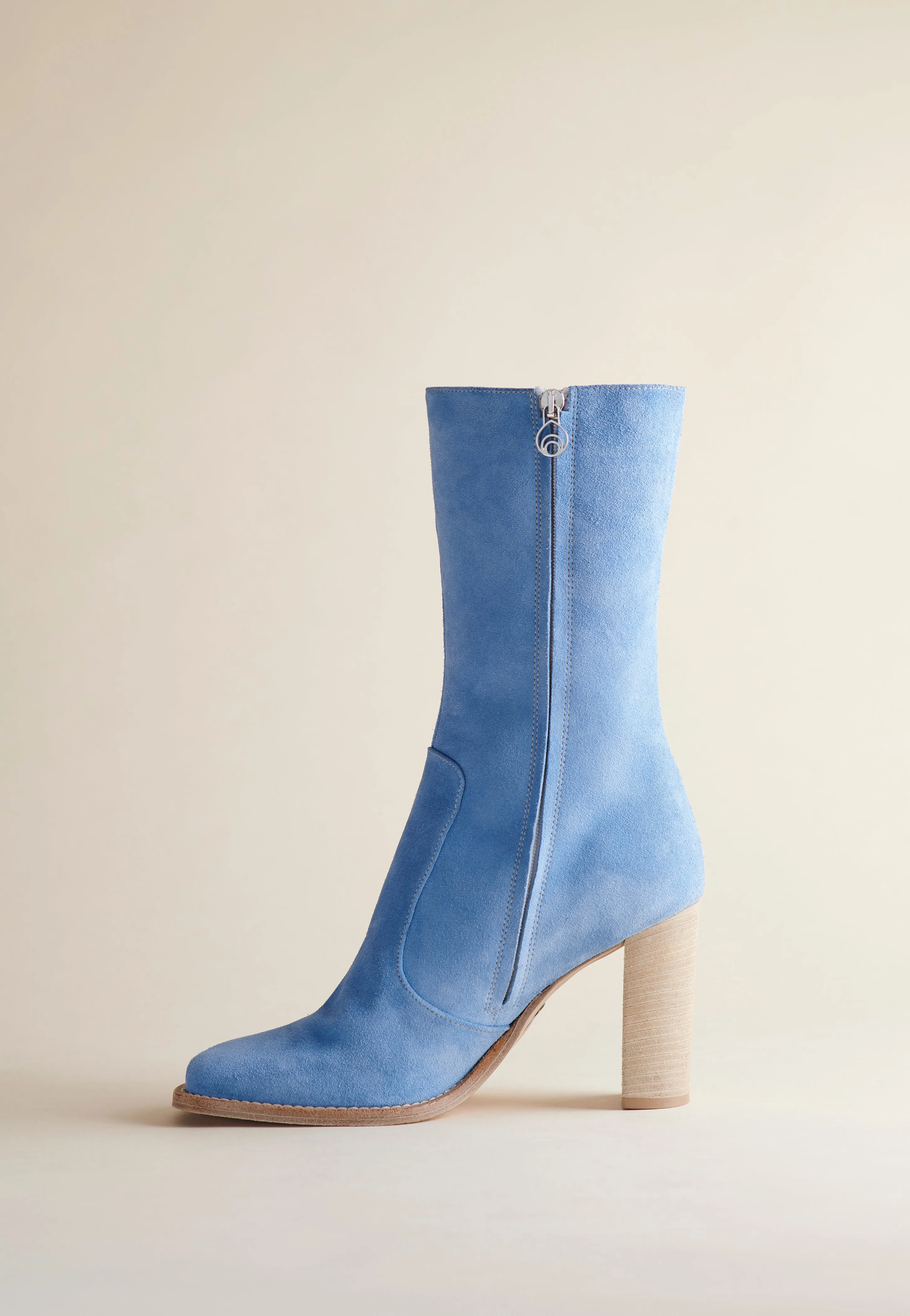 Lauryn Boot in Blue Suede