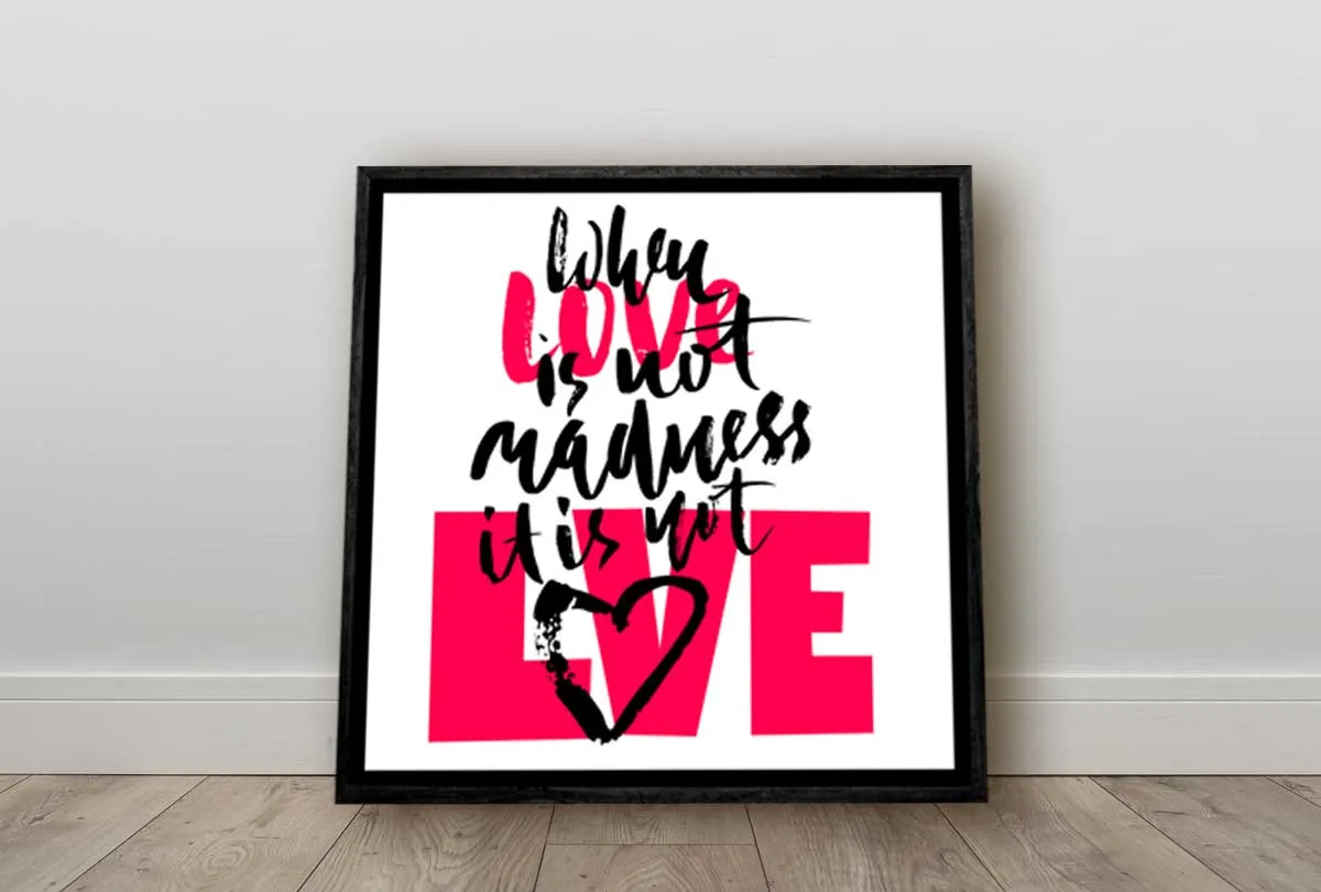 Love is Madness | Canvas Wall Art Print