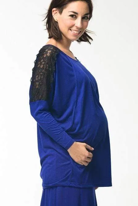 Maddie Maternity Top Indigo