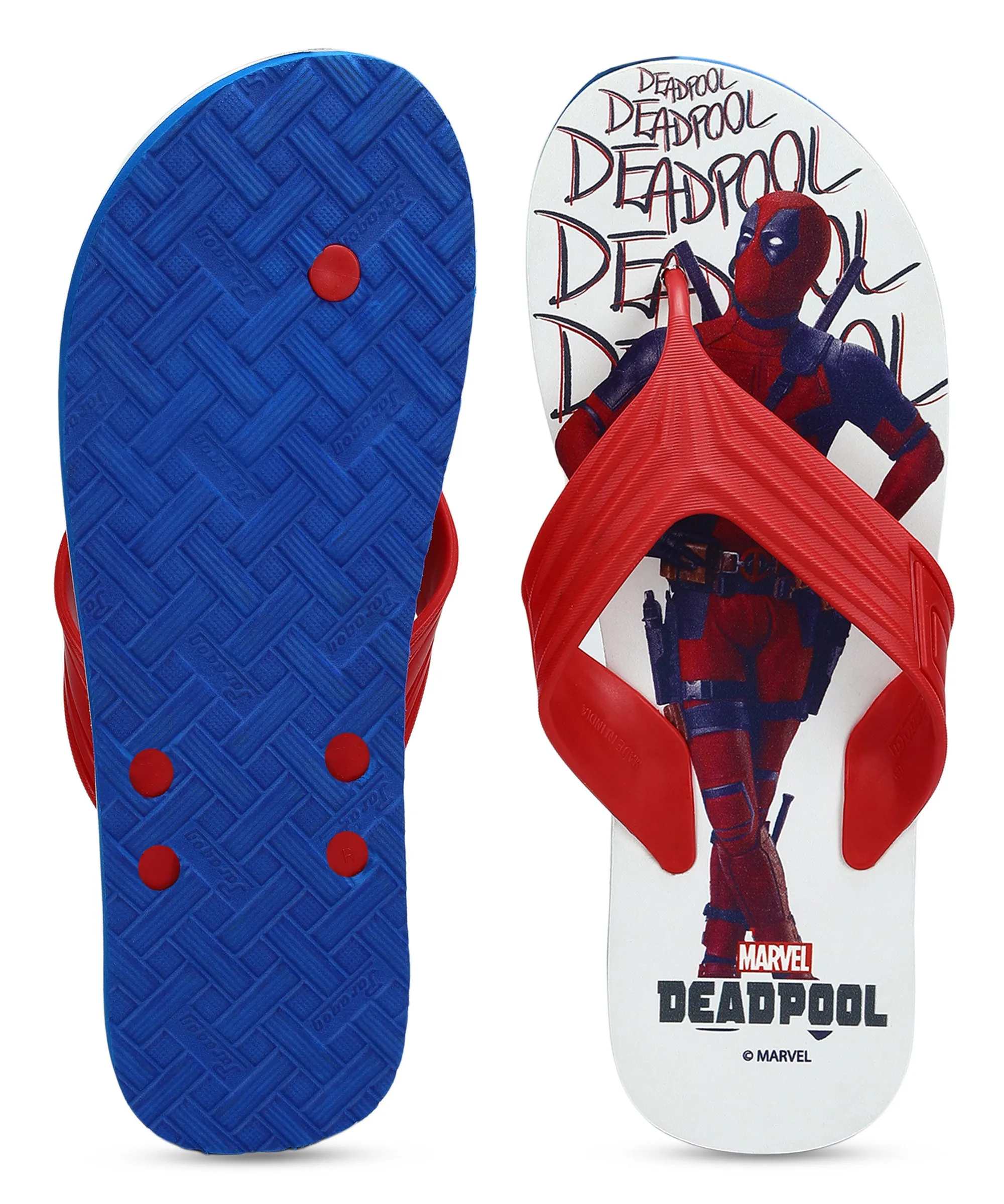 Marvel Deadpool HWM2606G Men's Casual Red Slippers | Comfortable Slippers for Everyday Use with Durable Anti-Skid Sole, Cushioned Footbed & Sturdy Build