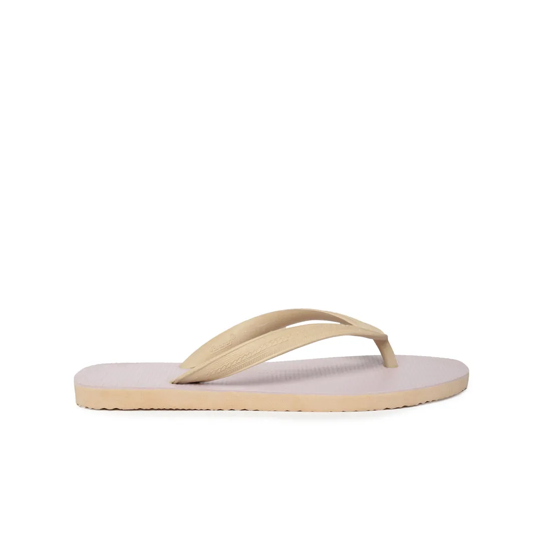 Men's Beige Rubber Based Flip-Flops