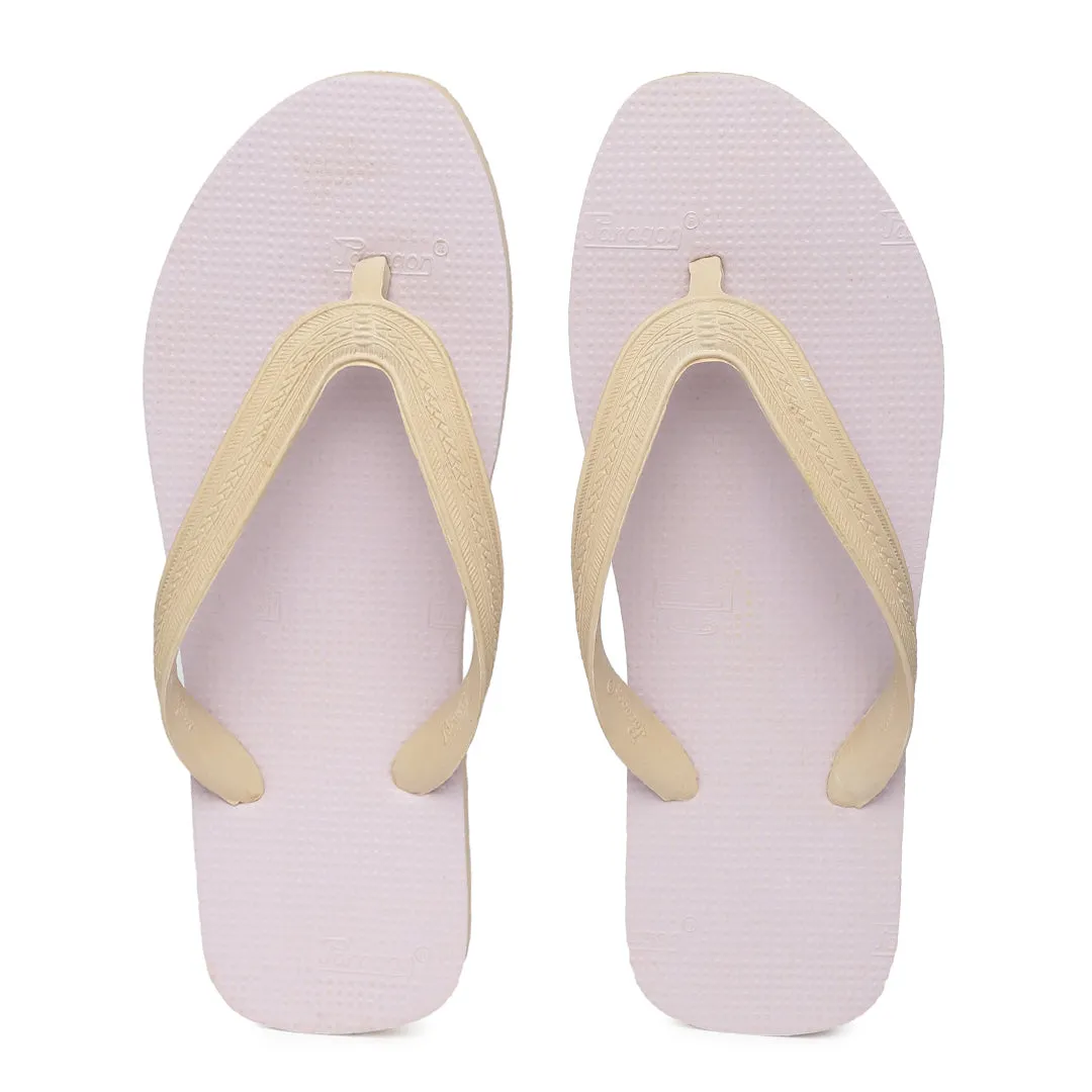 Men's Beige Rubber Based Flip-Flops