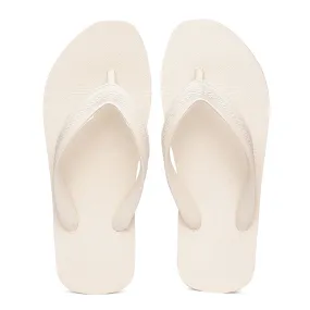 Men's White Rubber Based Flip-Flops