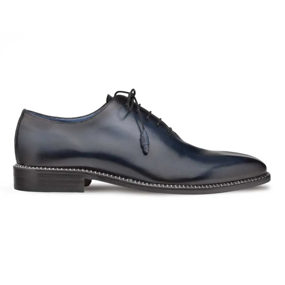 Mezlan Enterprise Blue Calfskin Men’s Plain Toe Shoe