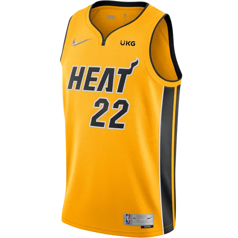 Miami Heat Jimmy Butler Nike Yellow 2020/21 Swingman Jersey - Icon Edition