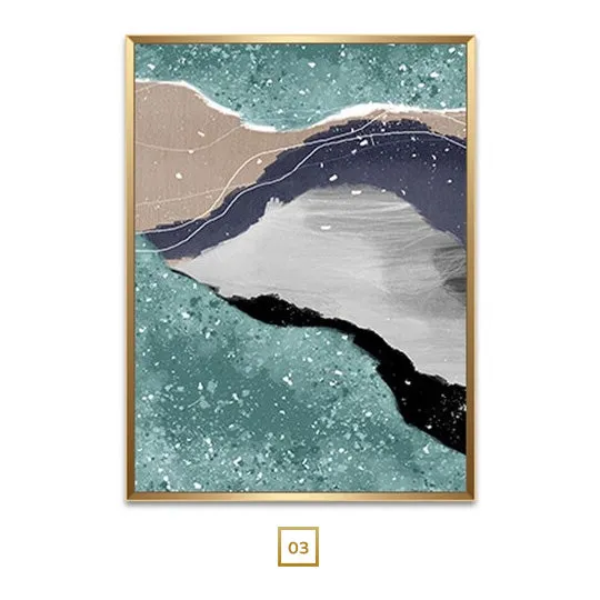 Modern Abstract Gray Jade Geomorphic Wall Art Fine Canvas Prints Nordic Pictures For Luxury Living Room Dining Room Bedroom Home Art Decor