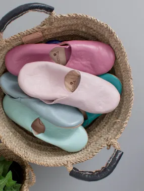 Moroccan Basic Babouche Slippers - Seconds, X Small (Assorted Colours)