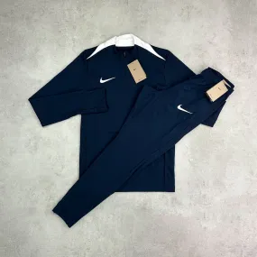 Nike Academy Pro Dri- Fit Half Zip/ Pants Tracksuit Set Navy Blue