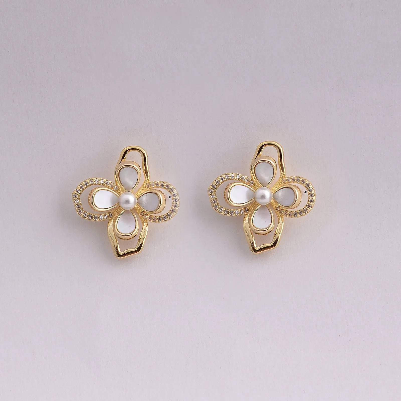 Nova American Diamond Fashionable Stud Earrings