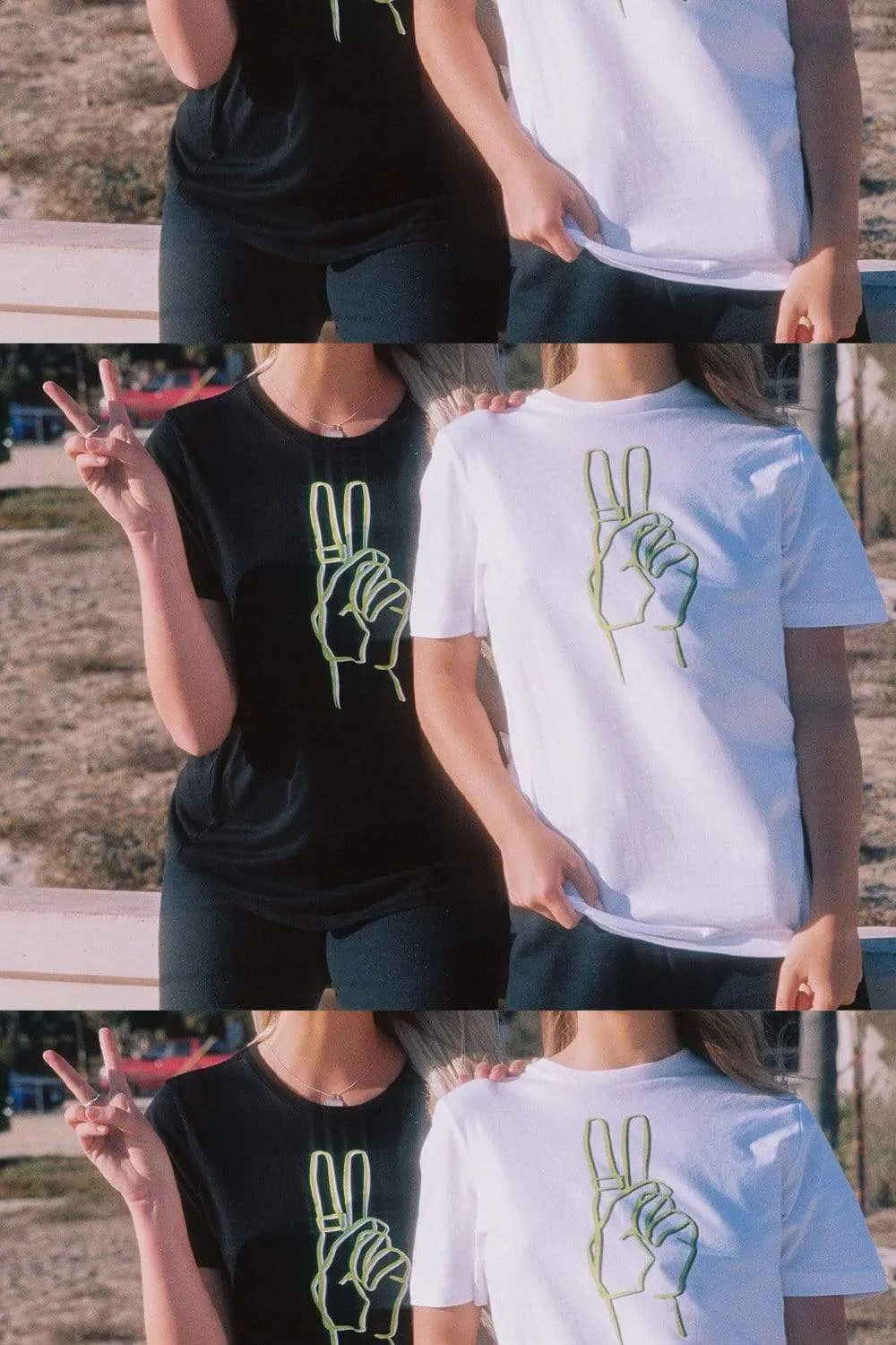 Riley Hubatka 'Neon Peace' White Shirt