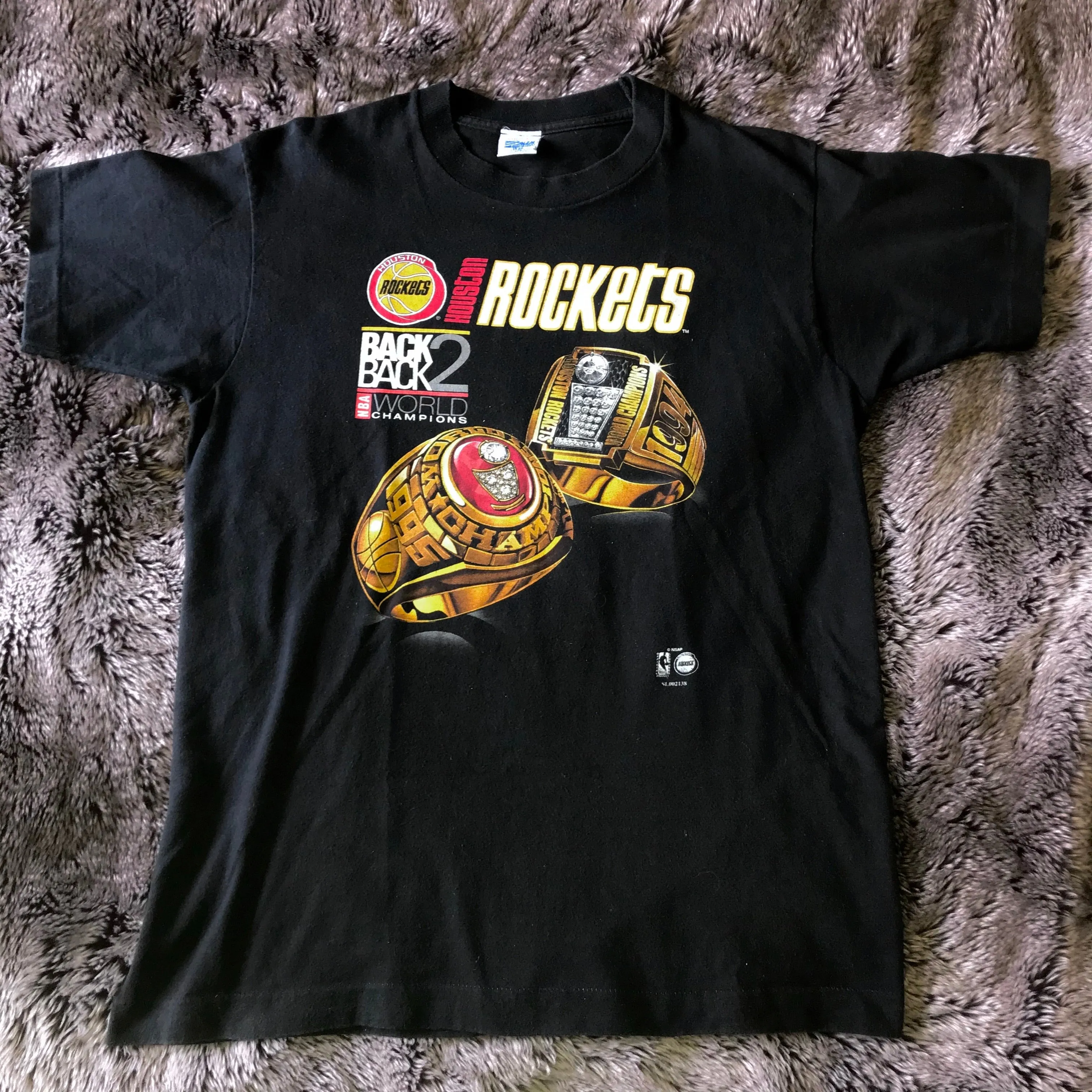 Rockets 1995 Back to Back Champions Tee (Black)