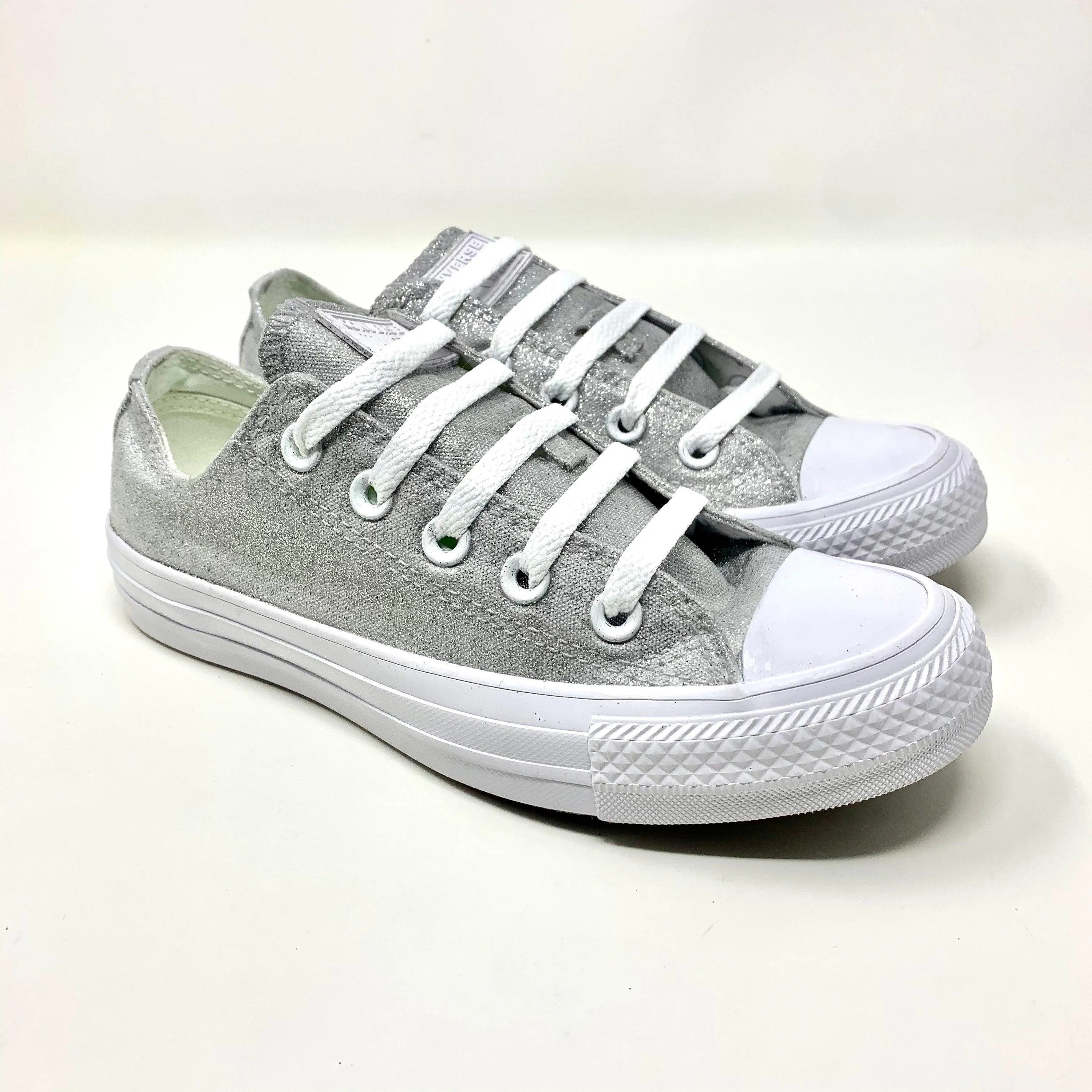 Silver Glitter Shoes