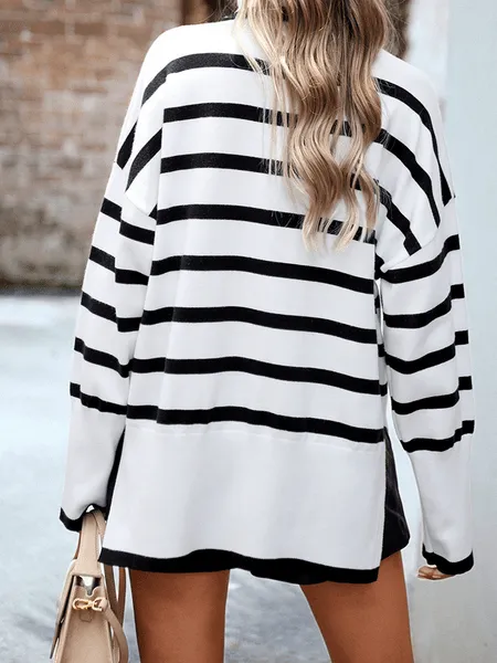 Striped Turtleneck Sweater