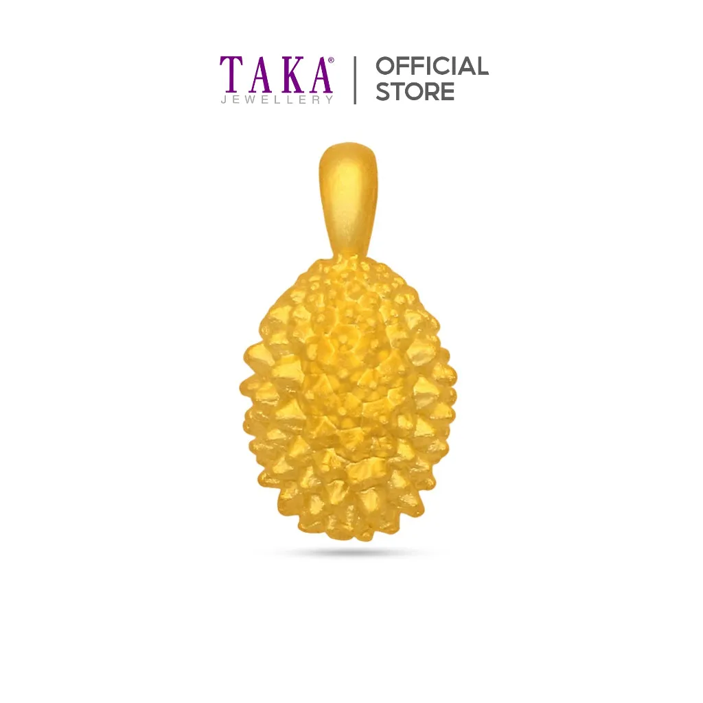 TAKA Jewellery 999 Pure Gold Pendant Durian