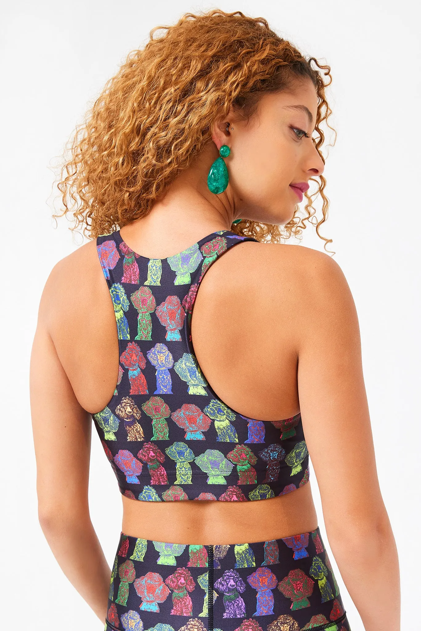 Terez x Torchd Hi-Shine Sports Bra in Davis Pop Art