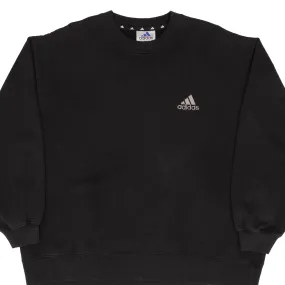 VINTAGE ADIDAS CLASSIC BLACK CREWNECK SWEATSHIRT 1990S SIZE XL