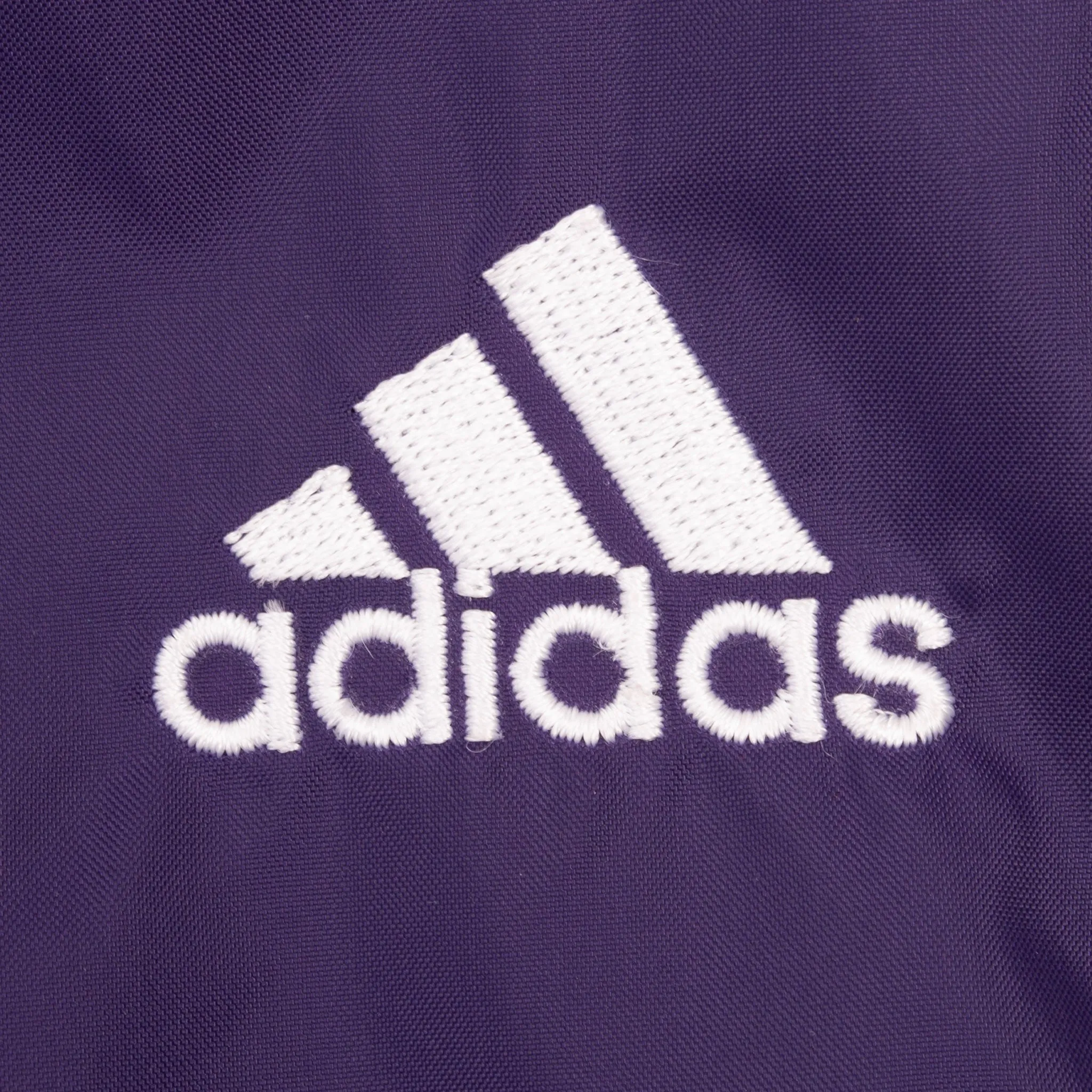 VINTAGE ADIDAS THREE STRIPES PURPLE NYLON TRACK PANTS 1990S SIZE LARGE