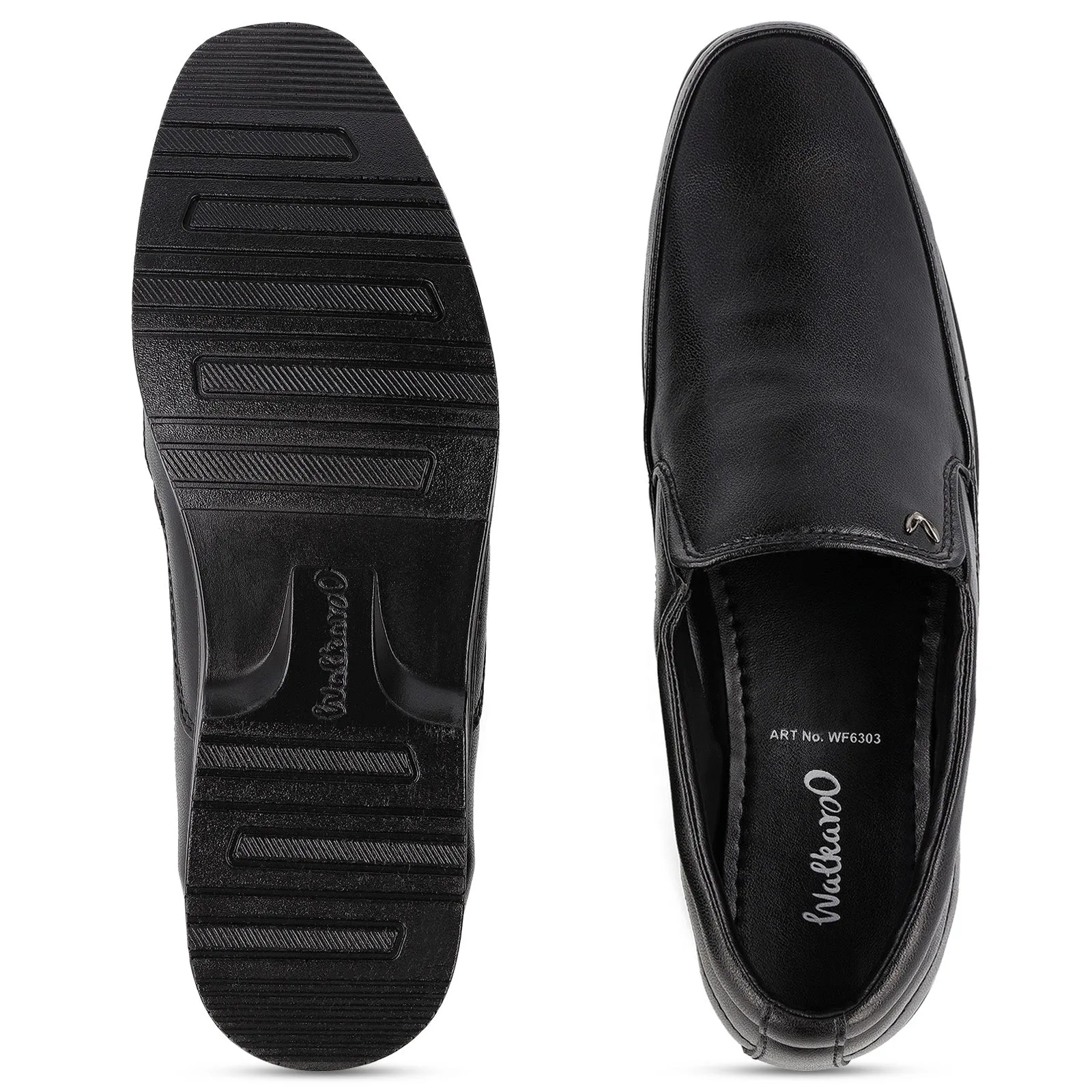 Walkaroo Men Formal Loafer Shoes - WF6303 Black