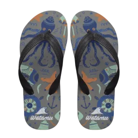 Watamu Octopus Slippers - Grey